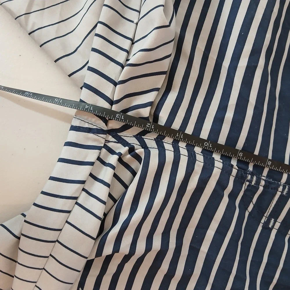 NWT No Bad Days Board Shorts Men's XL Blue White Striped Polyester Swim Trunks